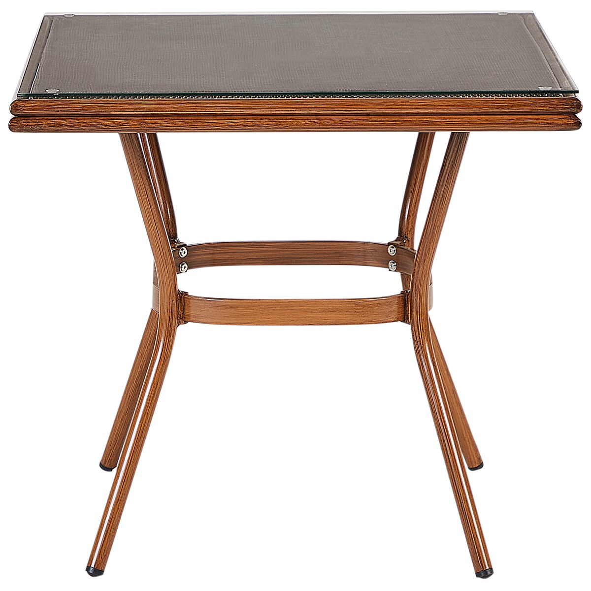 Stół ogrodowy CASPRI II 80 cm 80 cm Szkło Szary