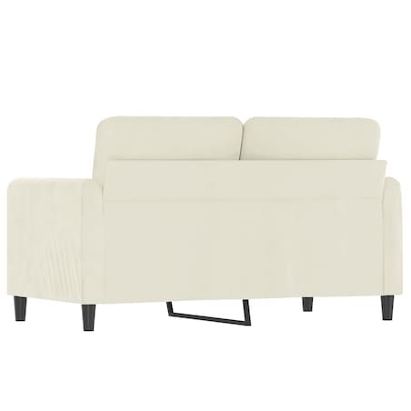 vidaXL Sofa 2-osobowa, kremowy, 120 cm, tapicerowana aksamitem