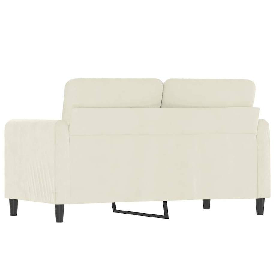 vidaXL Sofa 2-osobowa, kremowy, 120 cm, tapicerowana aksamitem