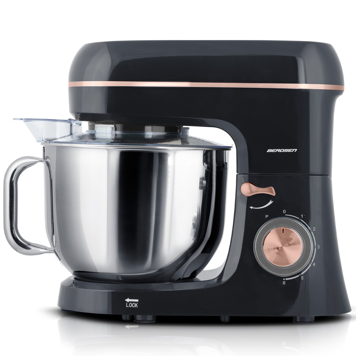 Robot kuchenny planetarny mikser Berdsen 1400W 6l czarno-złoty 375601