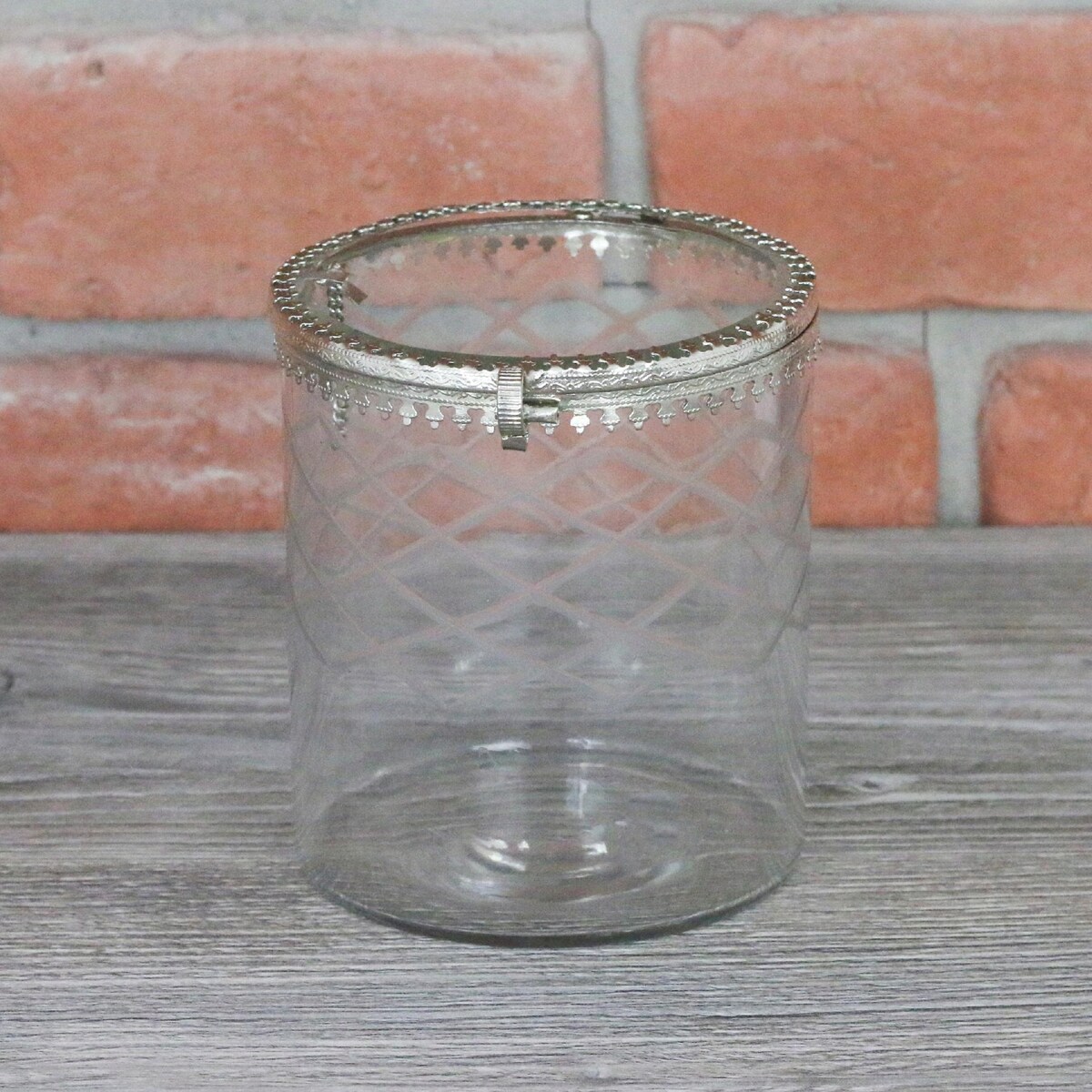 POJEMNIK na drobiazgi SZKLANY retro vintage 12cm