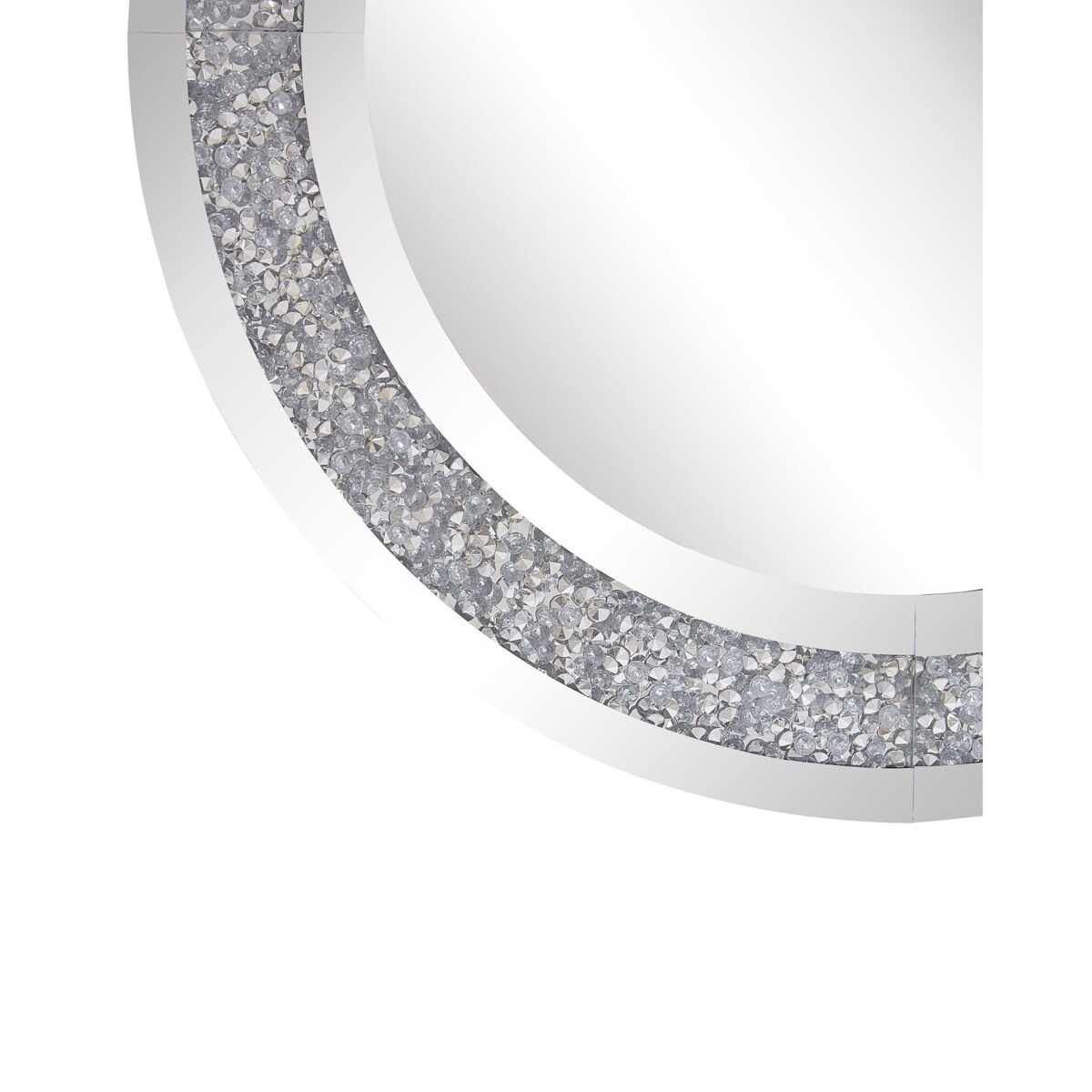 Okrągłe lustro ścienne ø 70 cm srebrne ERBRAY