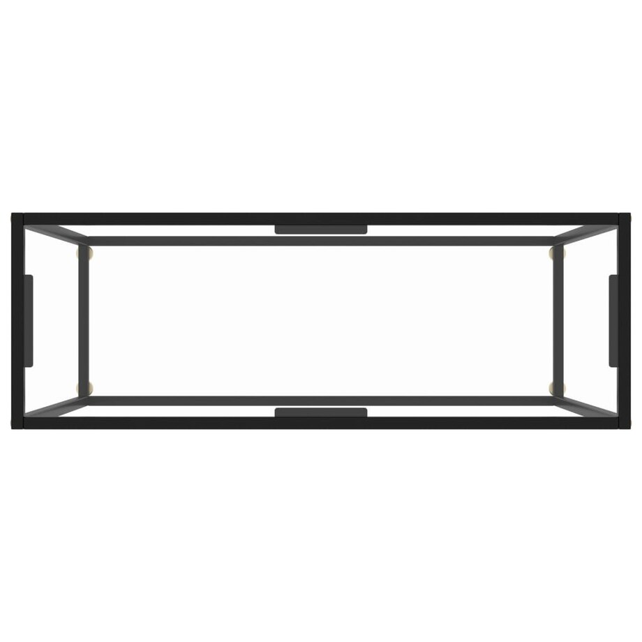 vidaXL Stolik konsolowy, przezroczysty, 100x35x75 cm, szkło hartowane