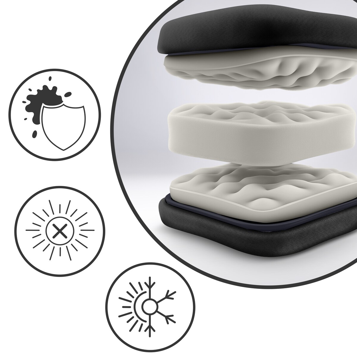 Leżak ogrodowy grawitacyjny z poduszką Sofotel składany fotel na taras balkon 2 szt.