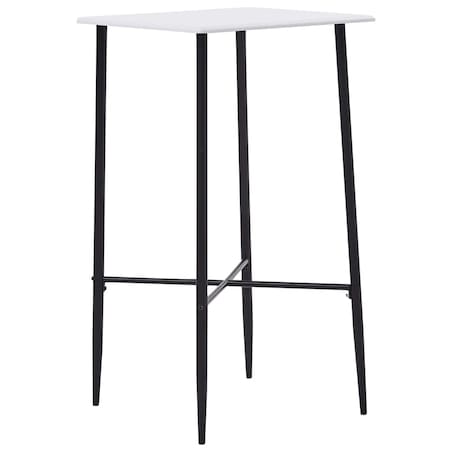 vidaXL Stolik barowy, biały, 60 x 60 x 111 cm, MDF