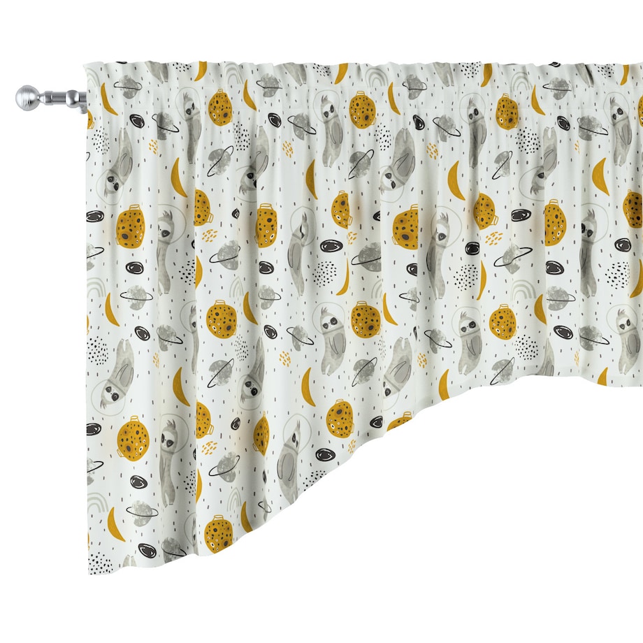 Lambrekin łuk 200x75 biało-szara