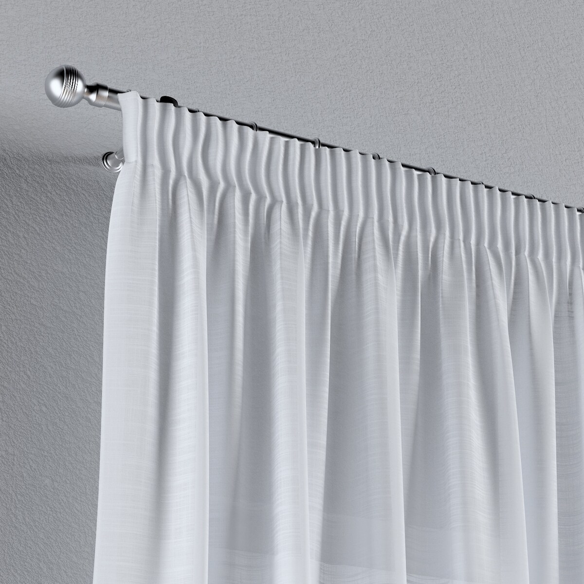 Zasłona na taśmie marszczącej 1 szt. 130x245 prześwitujący biały