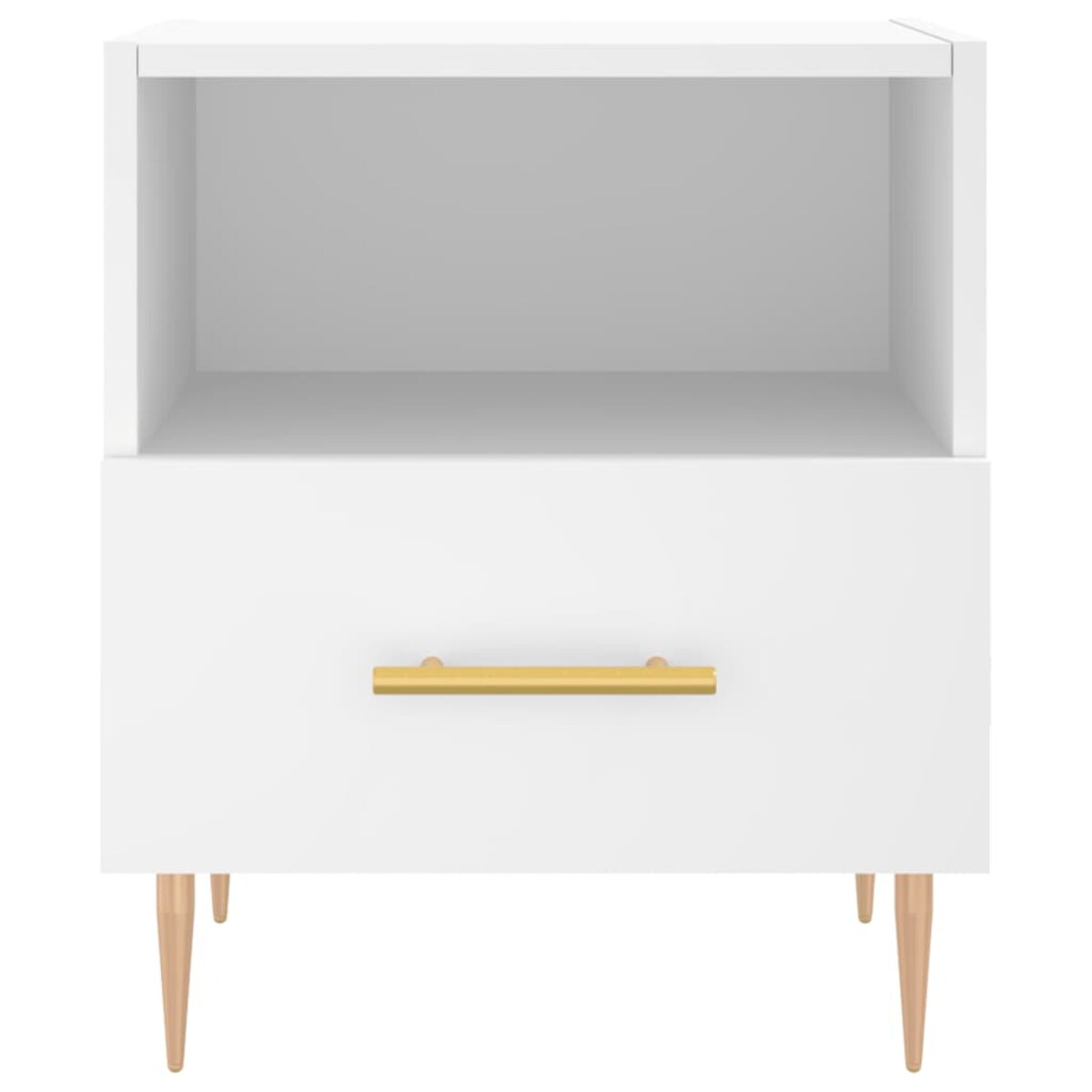 vidaXL Szafka nocna, biała, 40x35x47,5 cm, materiał drewnopochodny