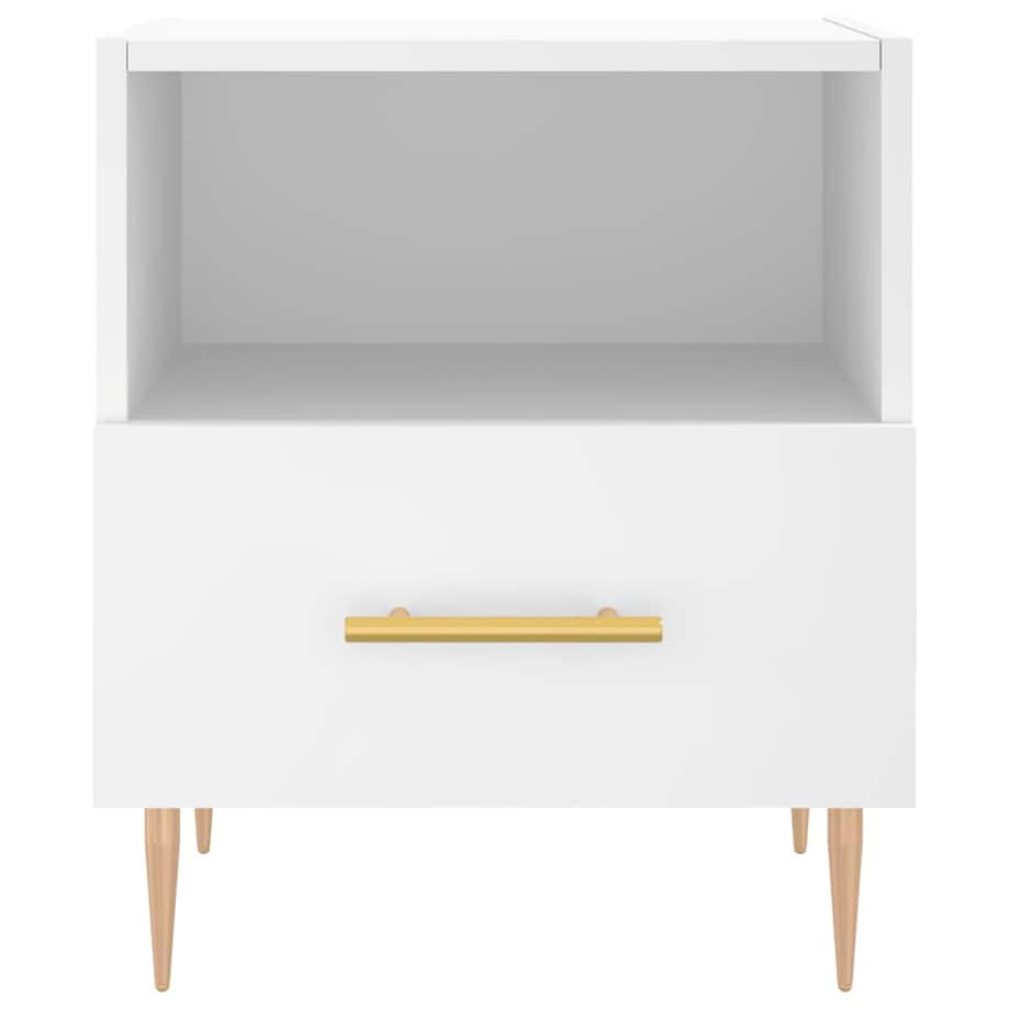 vidaXL Szafka nocna, biała, 40x35x47,5 cm, materiał drewnopochodny