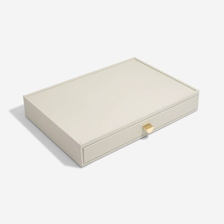 Szkatułka na biżuterię Stackers 9 komorowa supersize jasnobeżowa z szufladą