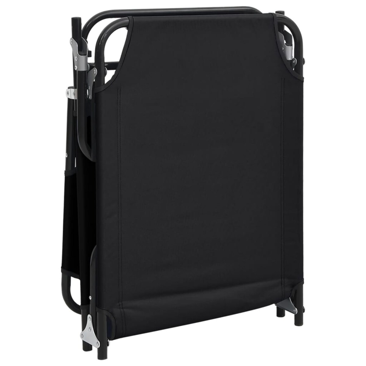 vidaXL Składany leżak, czarny, tkanina Oxford, malowana proszkowo stal