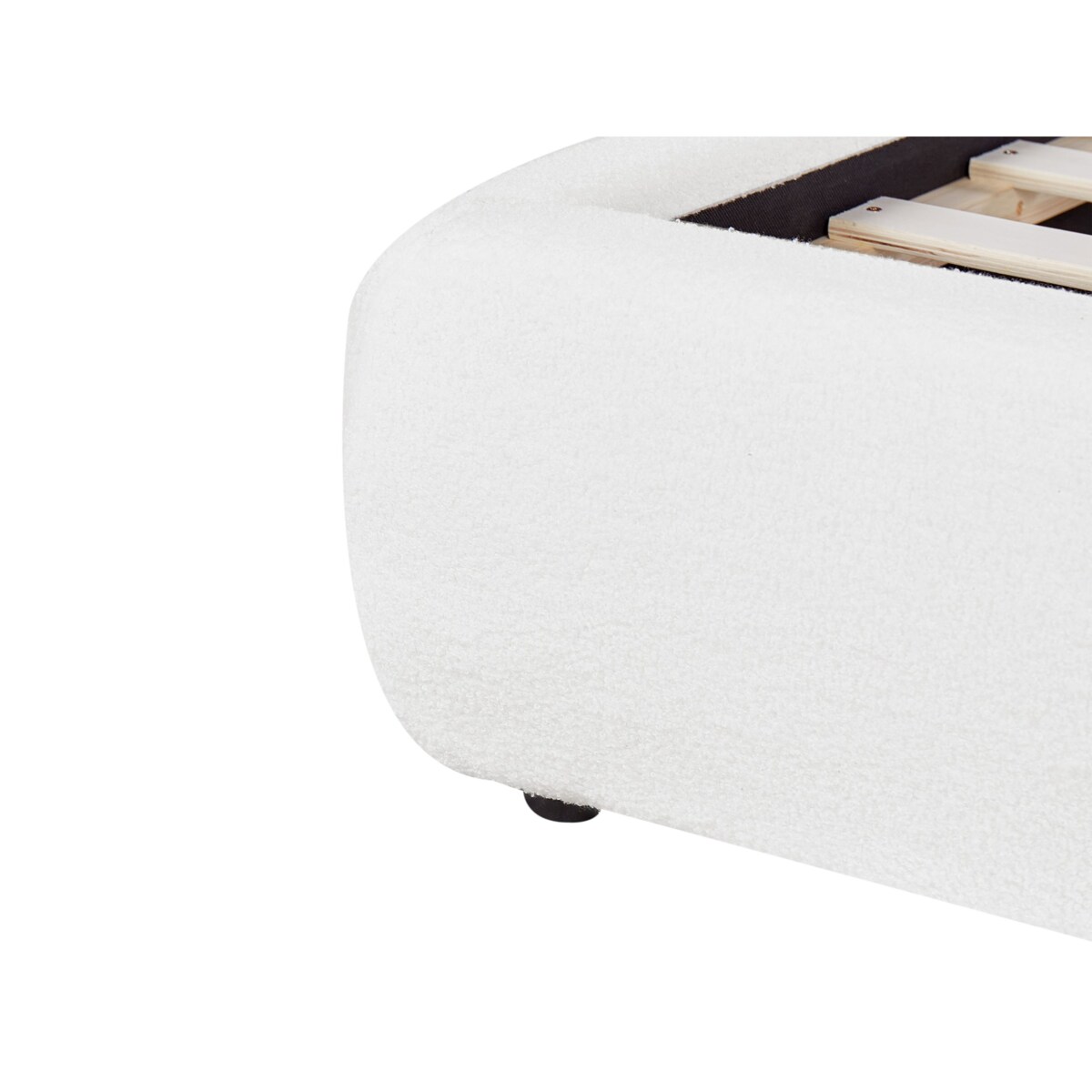 Łóżko boucle 180 x 200 cm białe VINAY