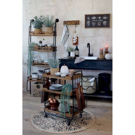 Regał - drabina z półkami, mocowanie do ściany 179,5x70x38 cm