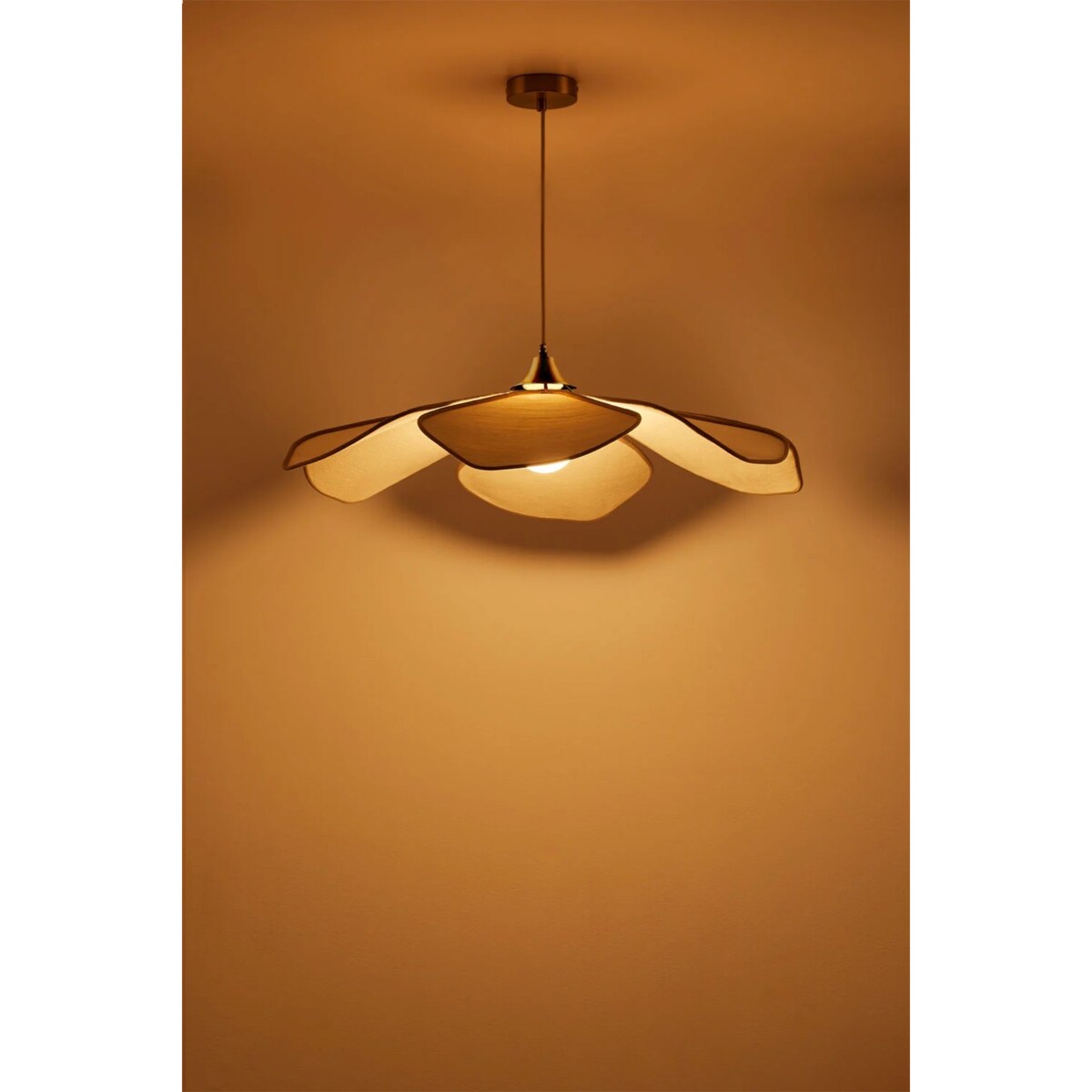 Lampa sufitowa kremowo-beżowa Benavid Ø75 cm