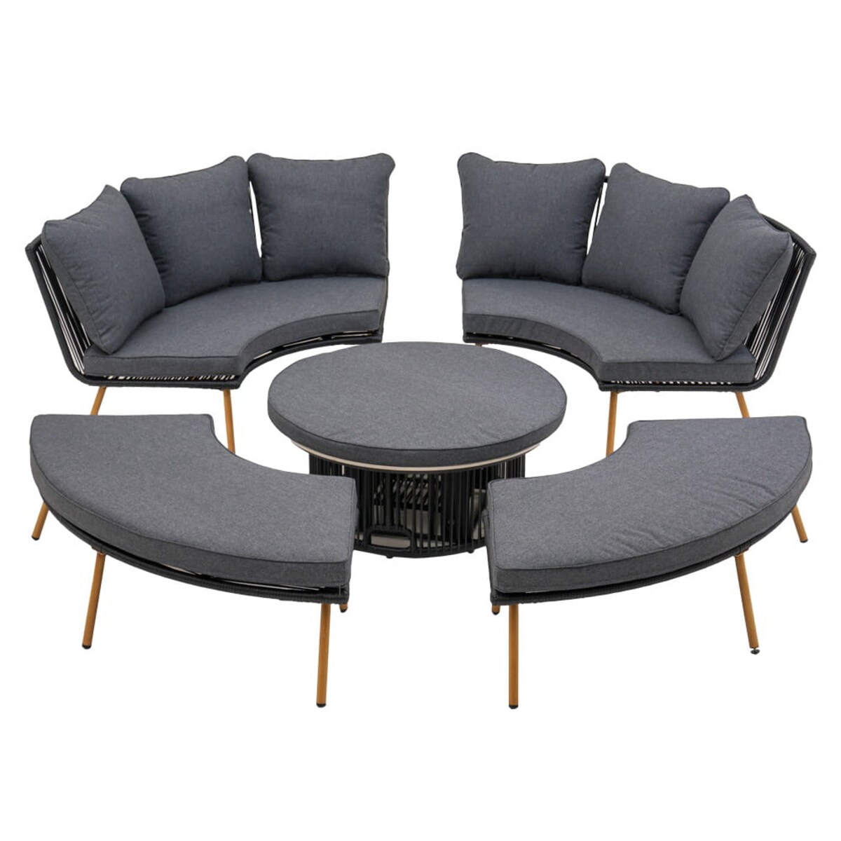 ZESTAW MEBLI OGRODOWYCH WYPOCZYNKOWYCH HOLAND 2W1