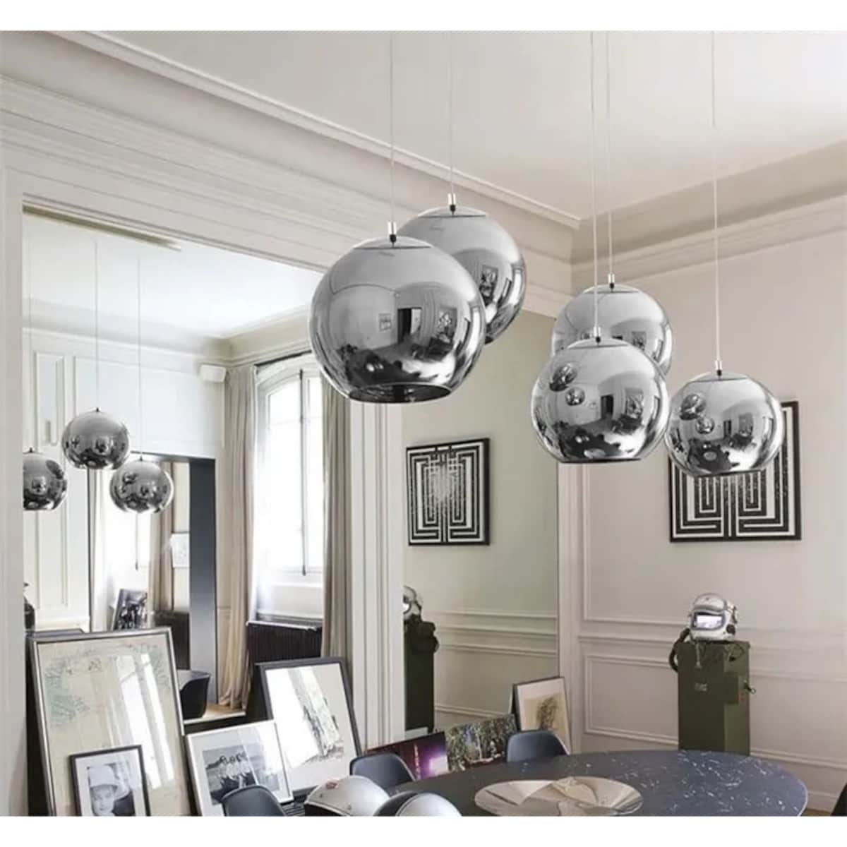 Lampa Sufitowa Wisząca Glamour Pióra Szara Nordic