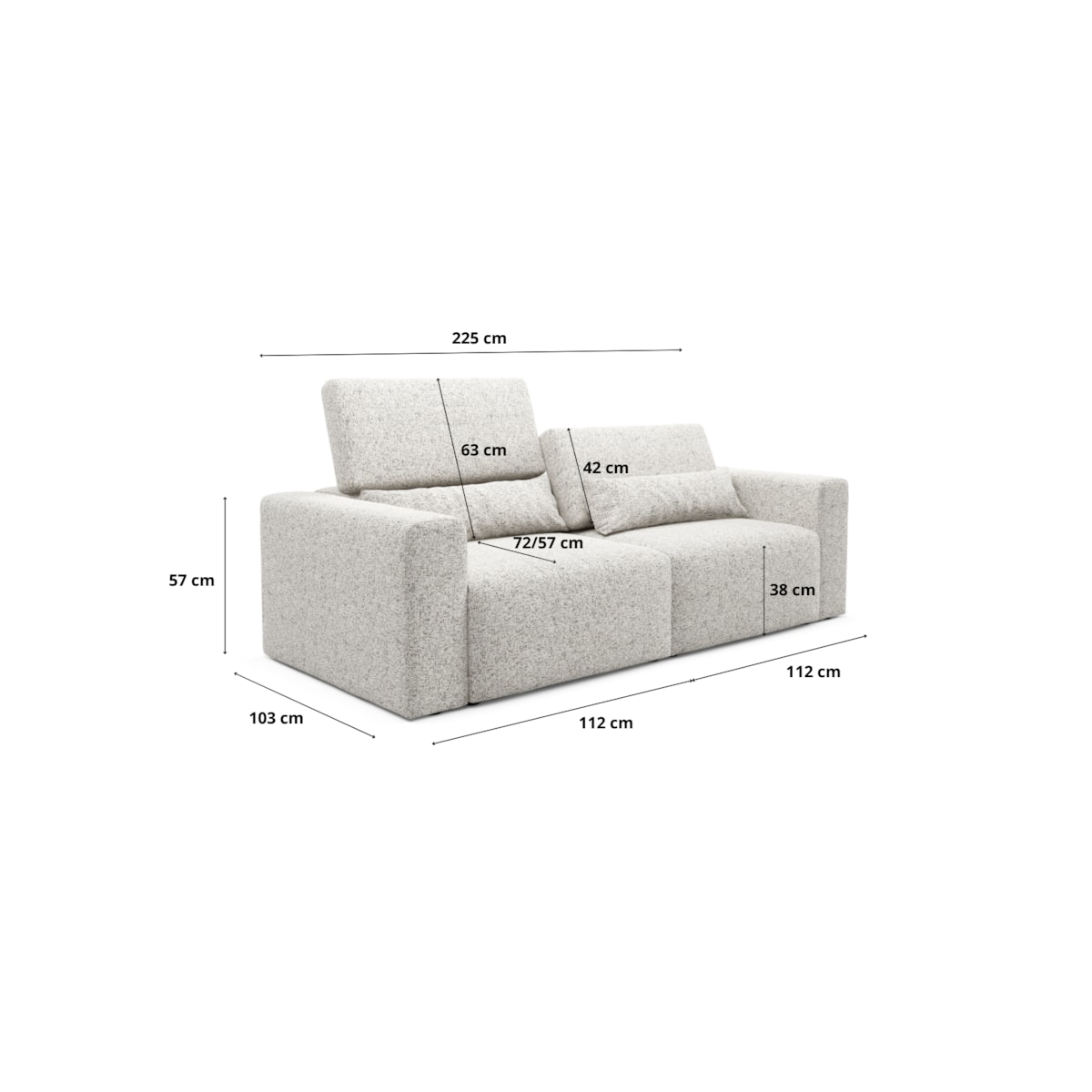 Sofa Posejdon II modułowy premium Kolor: Puente 11