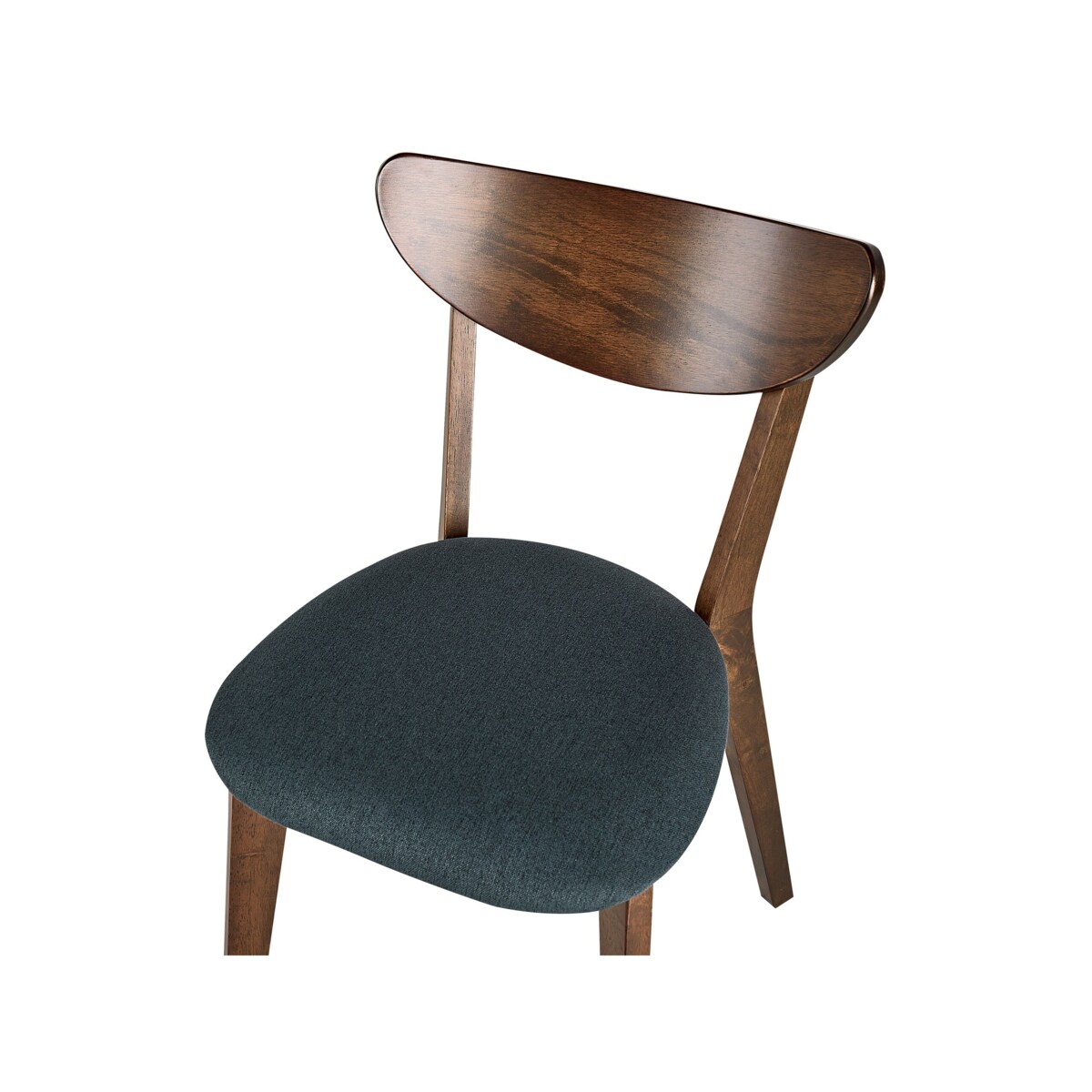 Zestaw 2 krzeseł do jadalni drewniany ciemny z szarym ERIE