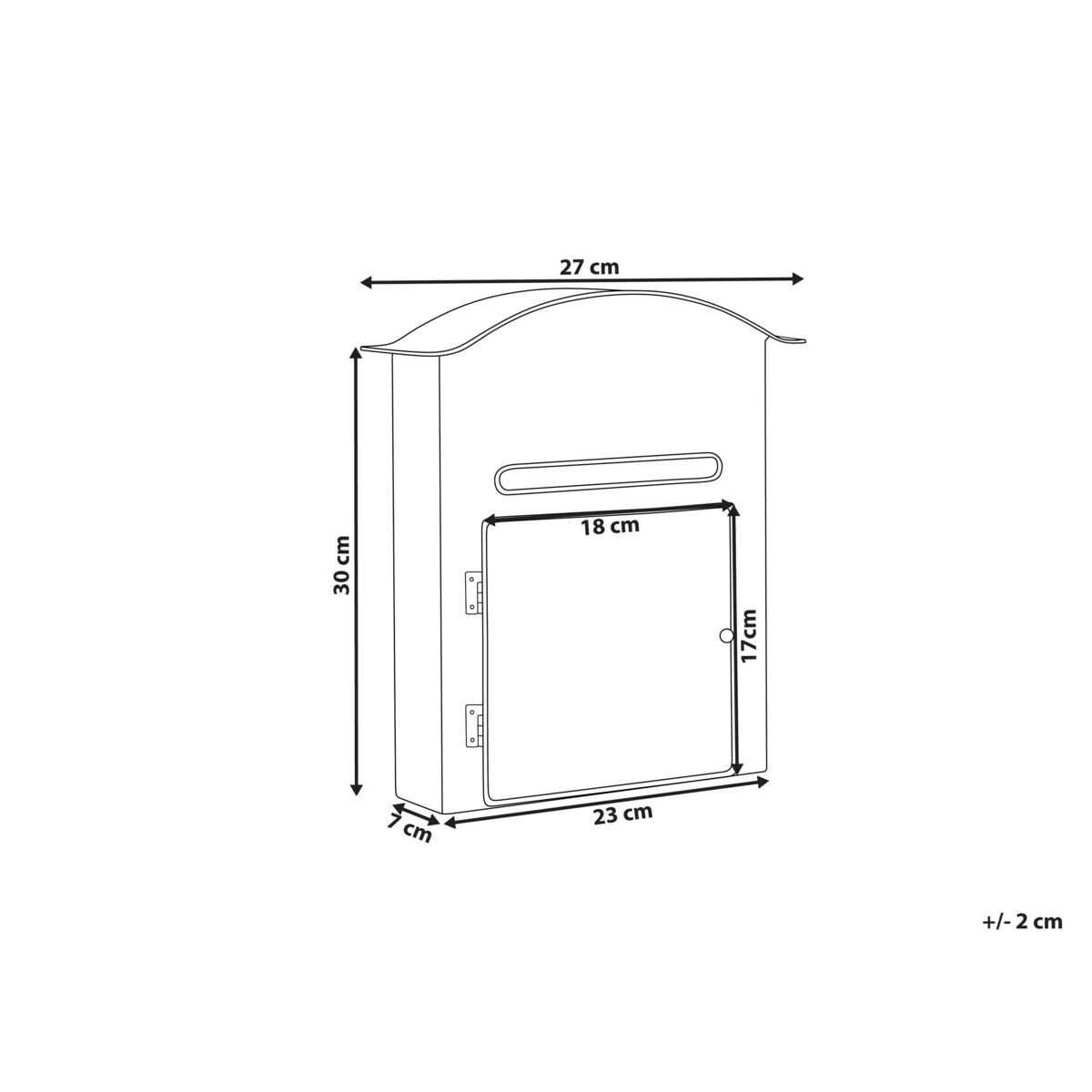 Skrzynka na listy świąteczna ESPOO 30 cm Czerwony