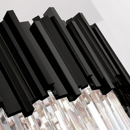 Lampa Sufitowa Wisząca App1481-1C Czarny, Metal