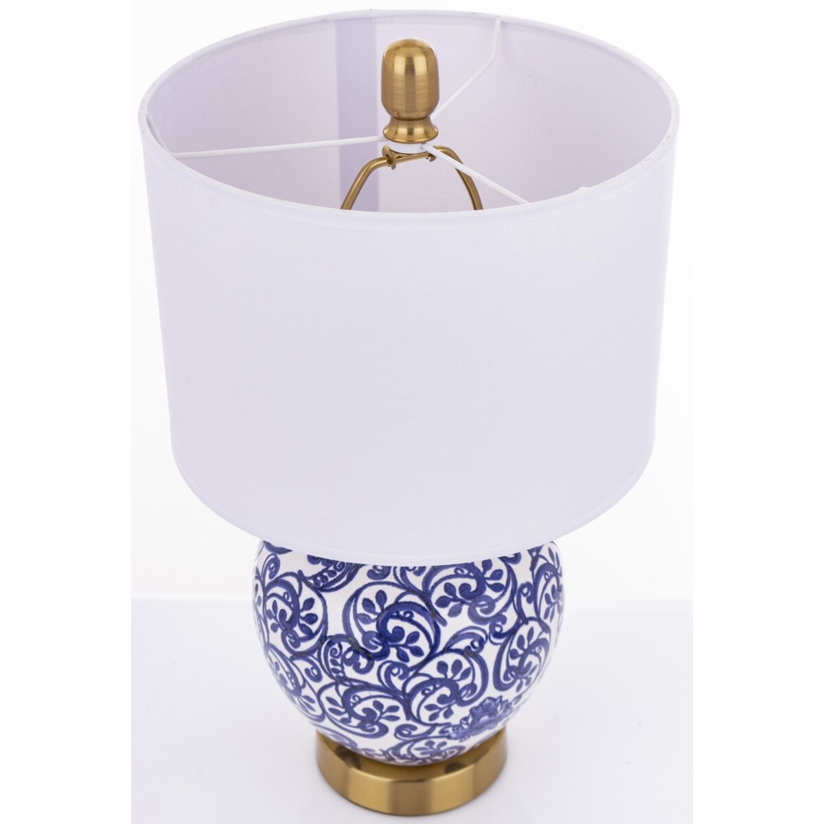 Lampa stołowa ceramiczna z abażurem Ø 26x41 cm DINAH