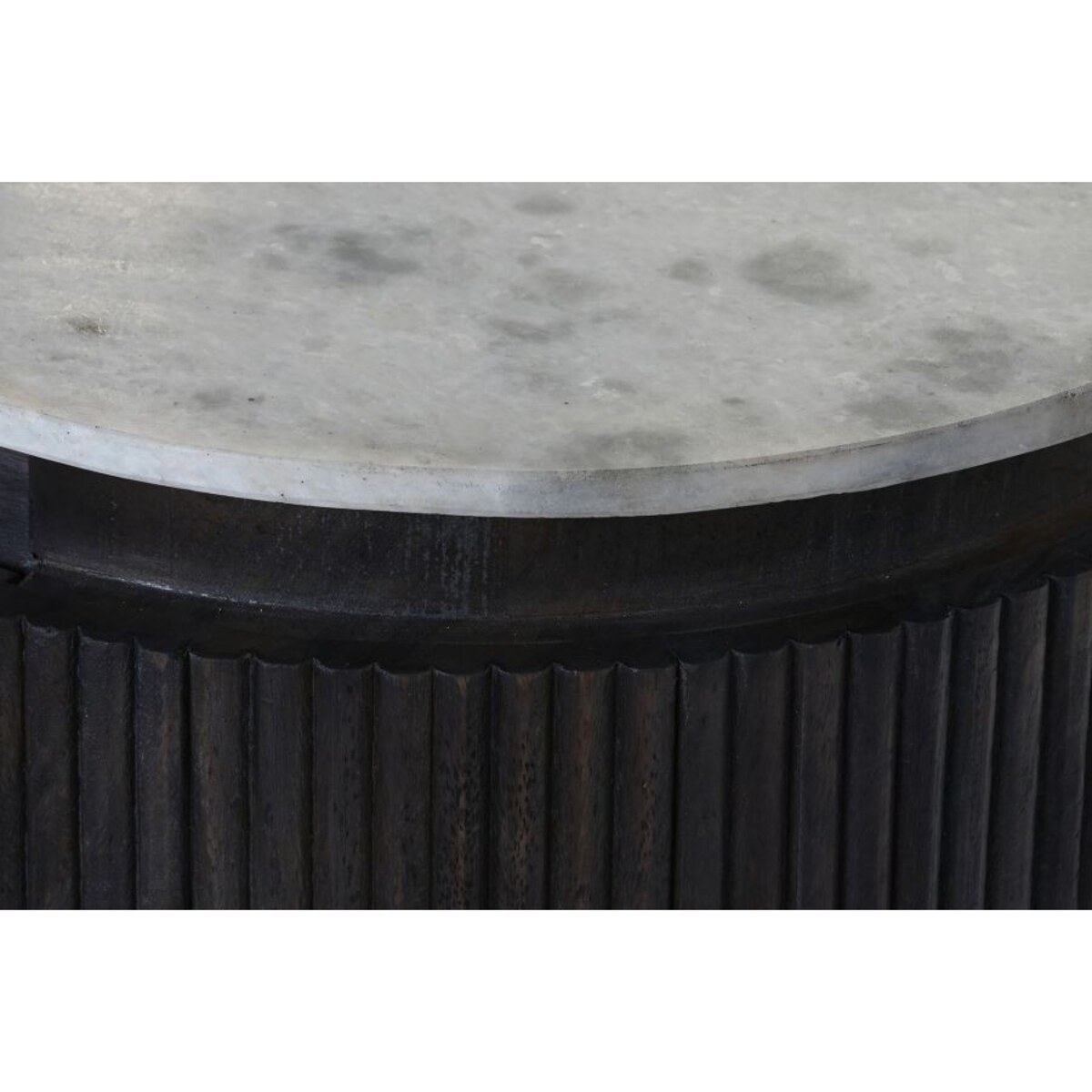 Komoda RTV z lamelami i marmurowym blatem 54x41x150 cm BIRBA-I