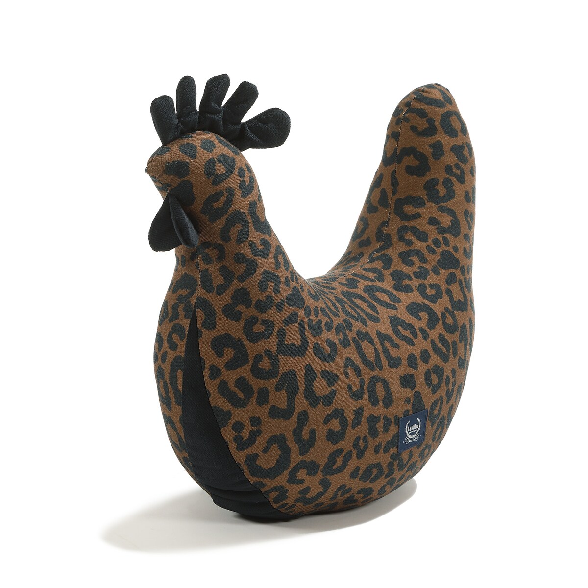 La Millou - Poduszka Kura Babci Dany Bamboo LEOPARD CHOCO by Magdalena Lamparska
