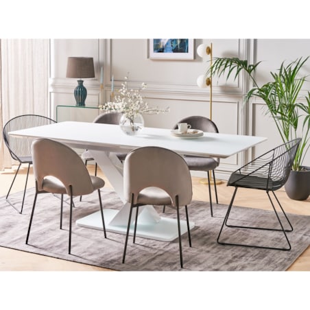 Stół do jadalni rozkładany 160/200 x 90 cm biały SALTUM