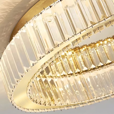 Lampa Sufitowa App1720-C 40Cm Złoty Szczotkowany, Szkło, Metal