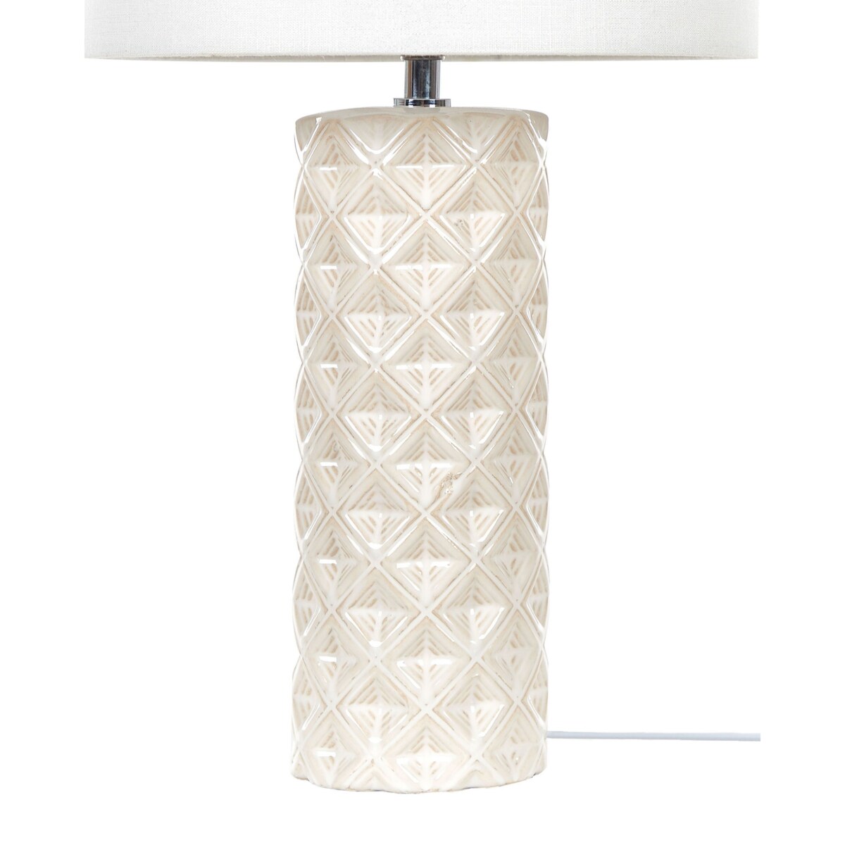 Lampa stołowa ceramiczna beżowa BALONNE