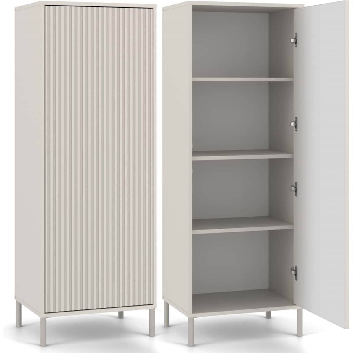 Witryna KAMARO 1DD SLIM KASZMIR Lamele Front Ryflowany