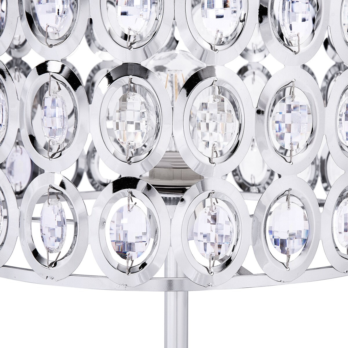 Lampa podłogowa TENNA Kryształ Srebrny