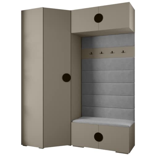 Garderoba do przedpokoju INOVA 4 Z21 kaszmir+czarny+manila16