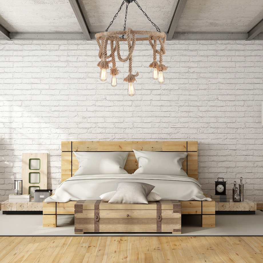 Lampa Wisząca Sufitowa Żyrandol Na Sznurze 5 Rope