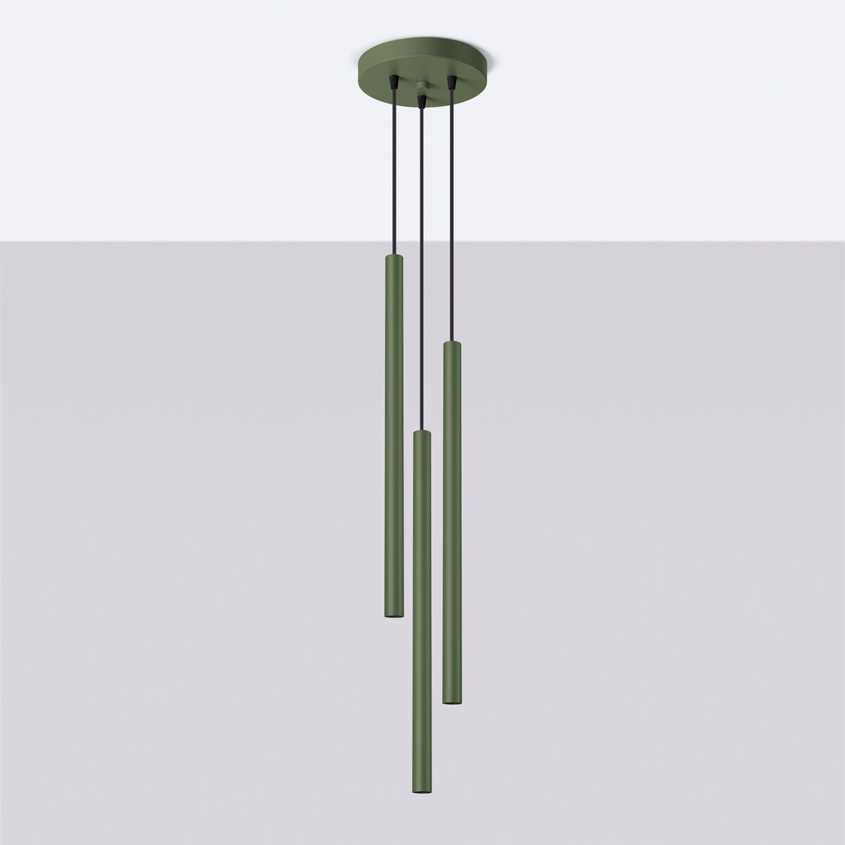 Lampa wisząca PASTELO 3 zielona oliwka