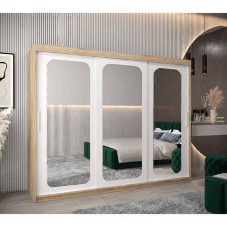 Szafa przesuwna Garderoba PROMO T3 250 sonoma/biały