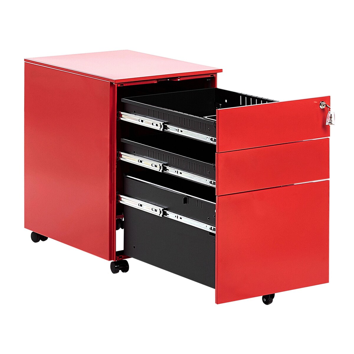 Szafka biurowa metalowa czerwona CAMI