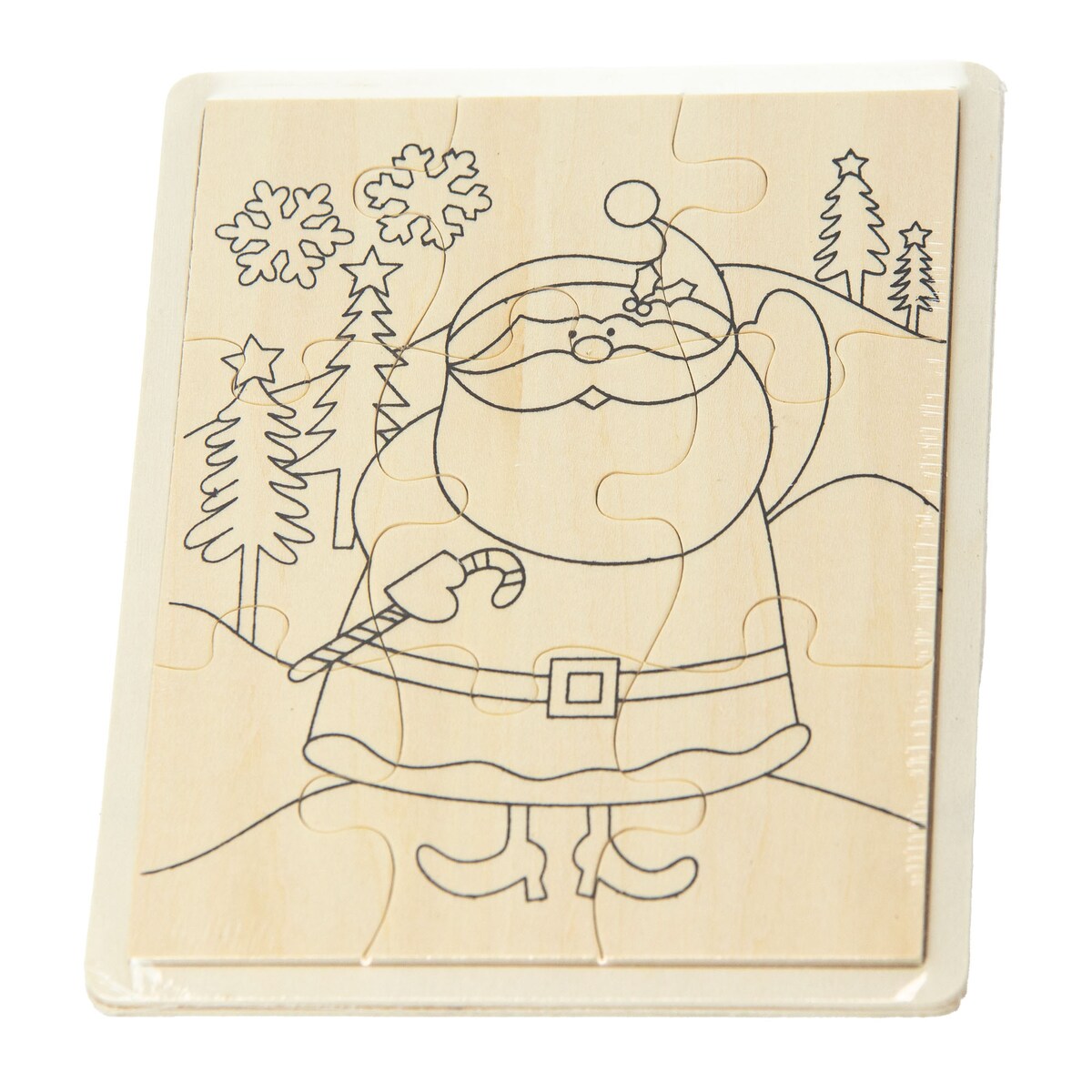 Kolorowanka Obrazek Do Malowania 15X20 Cm Świąteczny Dla Dzieci Święty Mikołaj