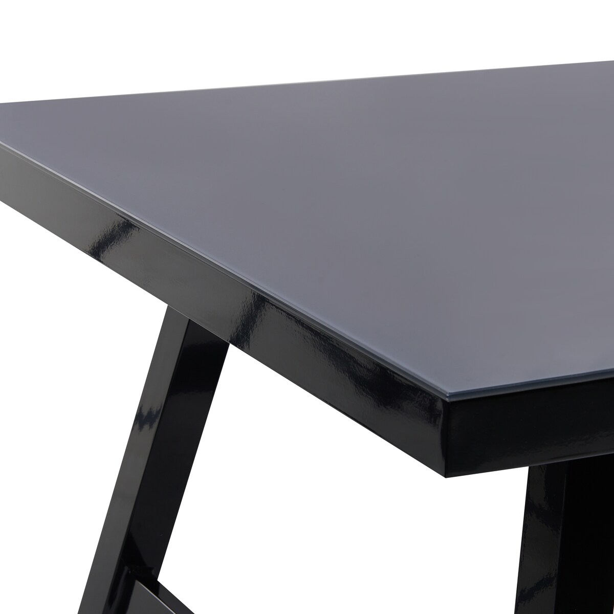 Stół ogrodowy CANETTO 150 cm 90 cm Szkło Czarny
