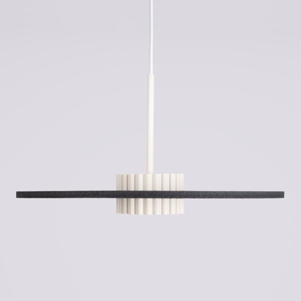 Lampa wisząca OVO 1 beżowa/czarna filc Gx53