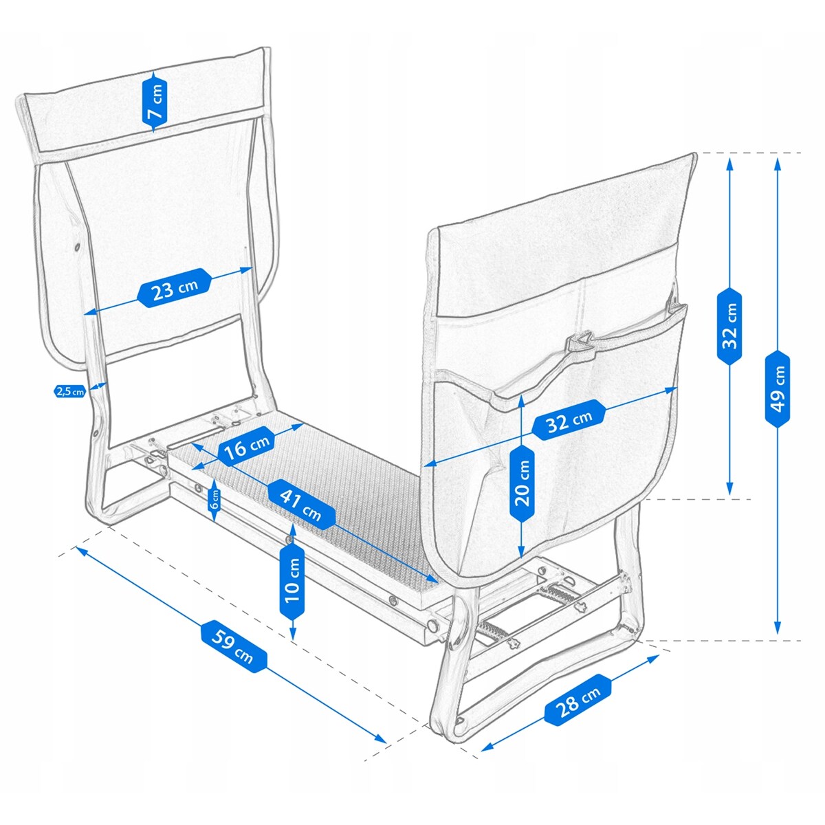 Stołek Ogrodowy Krzesło Taboret Klęcznik Do Ogrodu