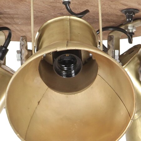 vidaXL Industrialna lampa sufitowa, 25 W, mosiądz, 42x27 cm, E27