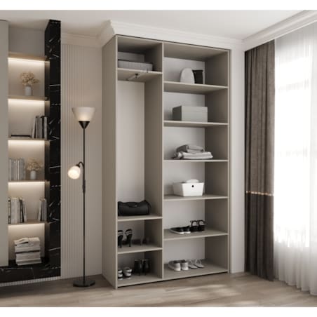 Szafa trzydrzwiowa Como 1 130 gł.40 kaszmir+czarny