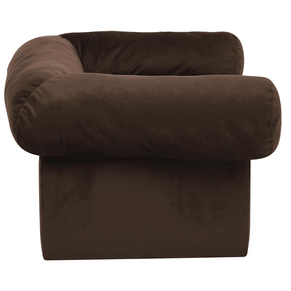 vidaXL Sofa dla psa, z szufladą, brązowa, 75x50x38 cm, pluszowa