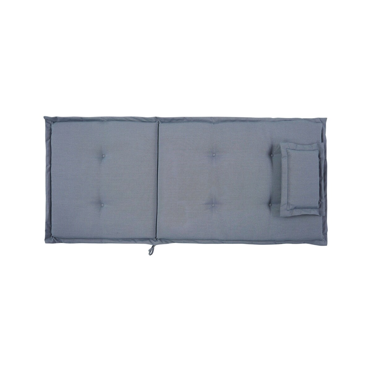 Zestaw 6 krzeseł ogrodowych z poduszkami AMANTEA Drewno akacjowe Niebieski