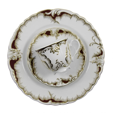 Garnitur do kawy dla 6 osób 21 el. Rococo Purpura 0040