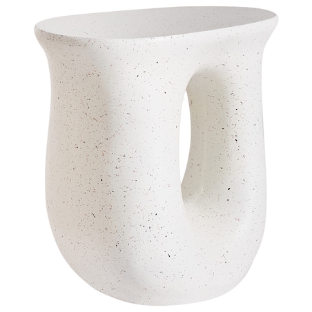 Stolik pomocniczy IDRO 42 cm 28 cm Efekt lastryko Białe lastryko