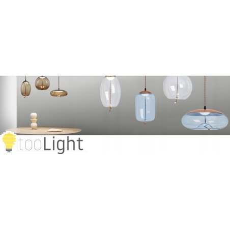 Lampa Wisząca Led Szklana Nowoczesna Sznur Kolory