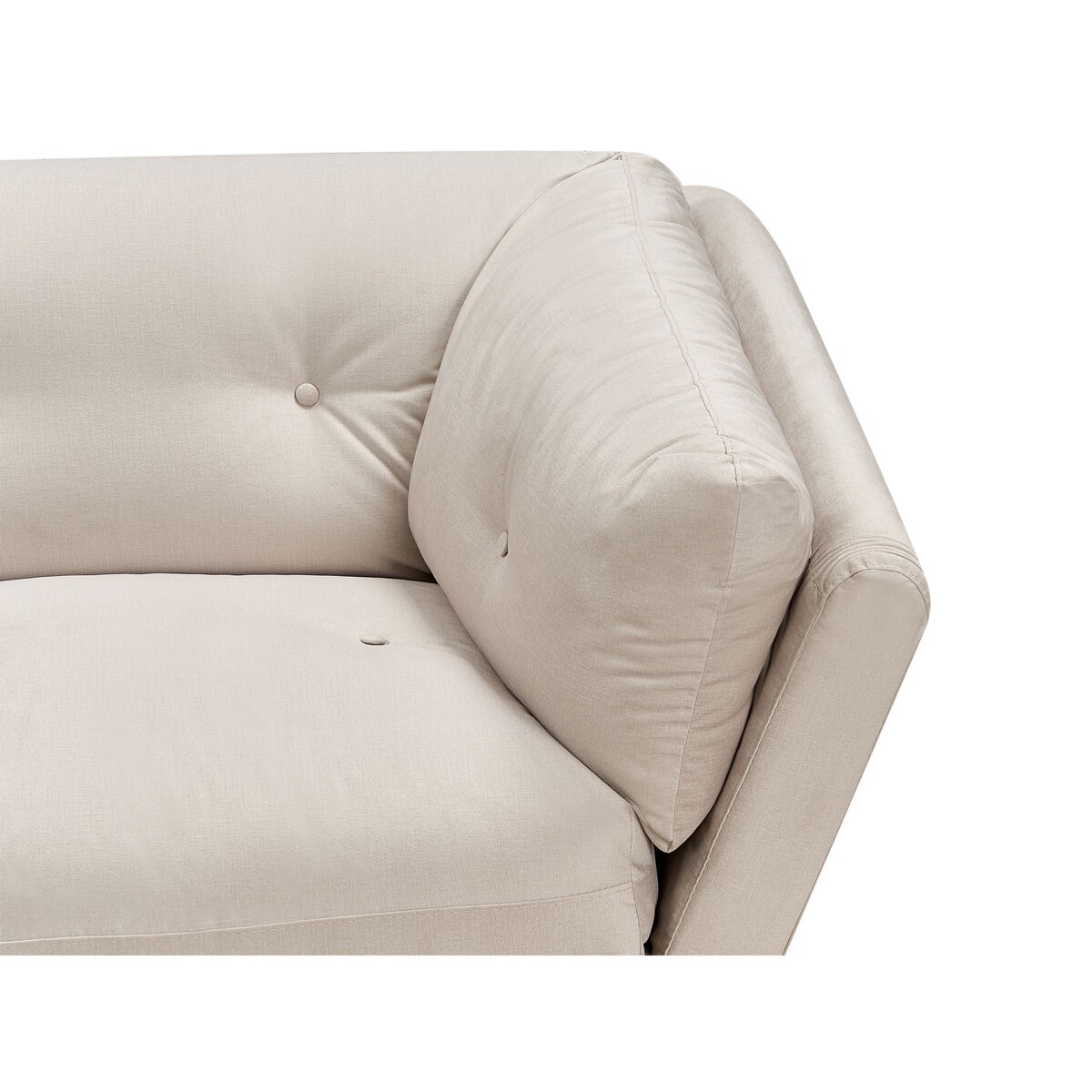 Sofa 3-osobowa welurowa beżowa LENVIK