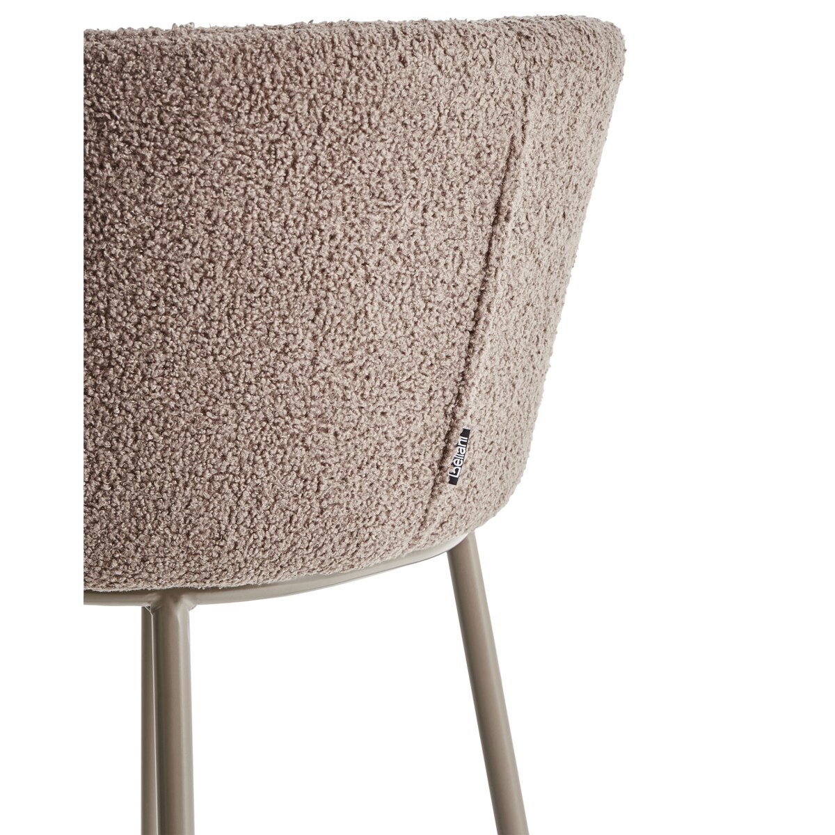 Zestaw 2 krzeseł barowych MINA II Boucle Brązowy